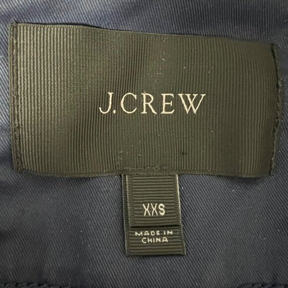 J Crew Womens Downtown Field Jacket Blue Waxed Cotton  Military 19034 size XXS - Picture 9 of 12
